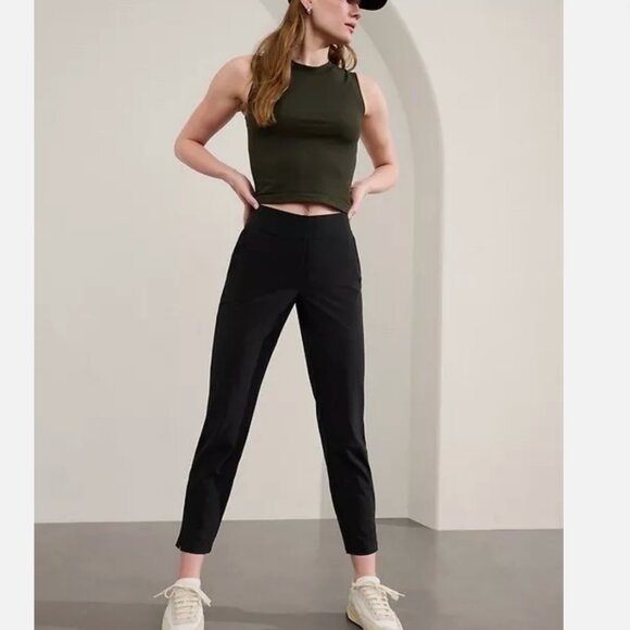 ATHLETA Women's Brooklyn Ankle Pant in Black Size 8 - Picture 2 of 13